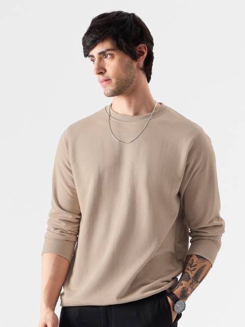 The Souled Store Taupe Long Sleeves Pullover