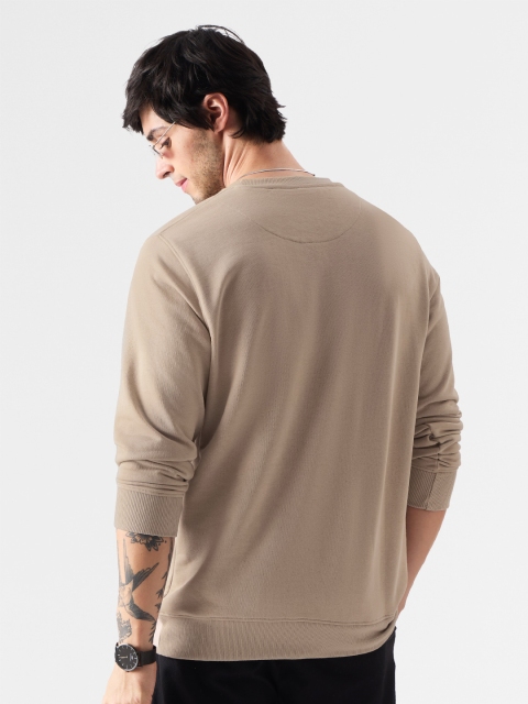 The Souled Store Taupe Long Sleeves Pullover - Image 4