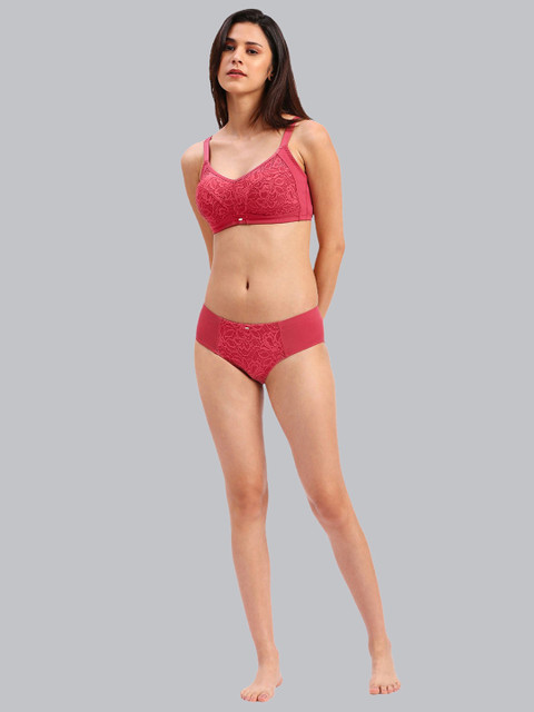 Soie Women Full Coverage Non Padded Seamless Non-Wired Floral Lace Everyday Bra - Image 5