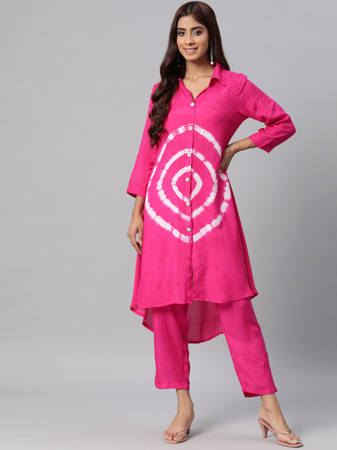 Readiprint Women Dyed Regular Tunic with Trousers