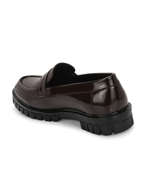 HERE&NOW Men Coffee Brown Formal Penny Loafers - Image 3