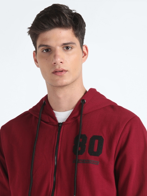 Flying Machine Long Sleeves Applique Hood Front Open Sweatshirt - Image 2