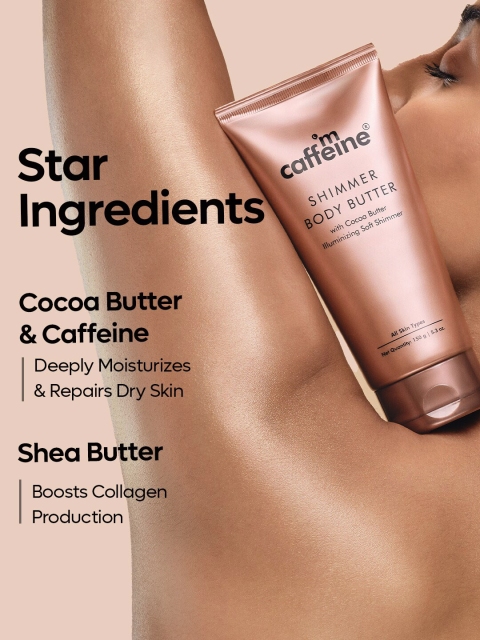 MCaffeine Shimmer Body Butter with Cocoa & Shea Butter - 150 g - Image 2