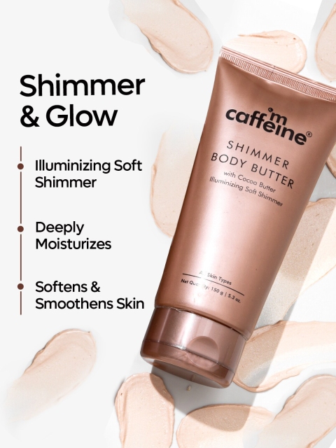 MCaffeine Shimmer Body Butter with Cocoa & Shea Butter - 150 g - Image 4
