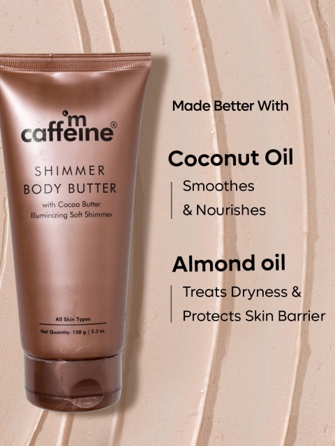 MCaffeine Shimmer Body Butter with Cocoa & Shea Butter - 150 g - Image 5