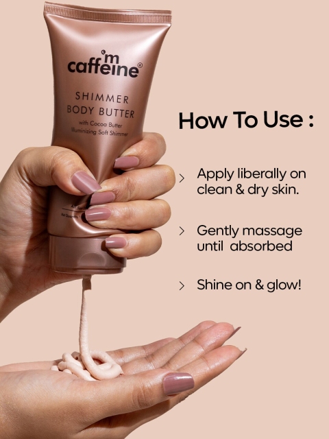 MCaffeine Shimmer Body Butter with Cocoa & Shea Butter - 150 g - Image 3