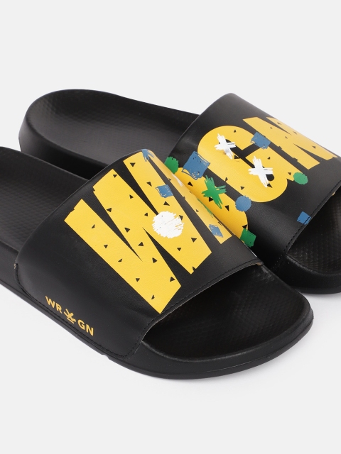 WROGN Men Brand Logo Printed Sliders - Image 5