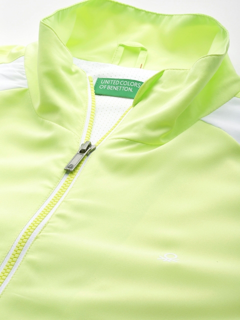 United Colors of Benetton Colourblocked Raglan Sleeves Mock Neck Front Zipper Tracksuit - Image 2