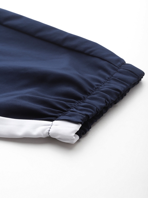 United Colors of Benetton Colourblocked Raglan Sleeves Mock Neck Front Zipper Tracksuit - Image 8