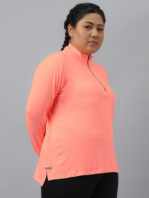 Fitkin Plus Size Anti-Odor Front Zipper T-shirt - Image 3