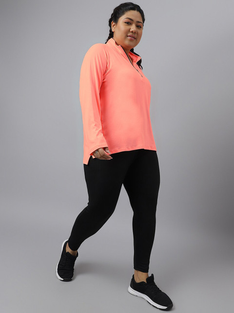 Fitkin Plus Size Anti-Odor Front Zipper T-shirt - Image 6