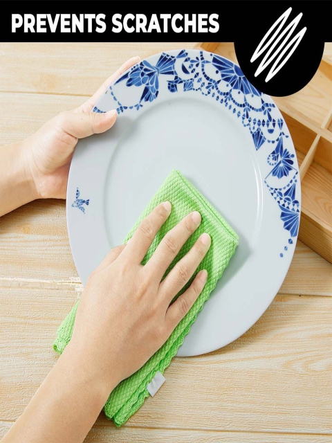 Kuber Industries Green & Blue 5 Pieces Soft Cleaning Cloth - Image 5