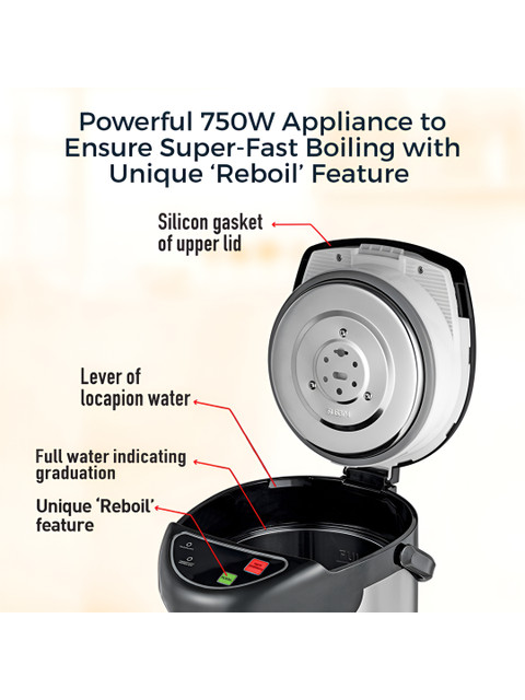 Kent Stainless Steel Electric Kettle With Water Dispenser 4L - Image 4