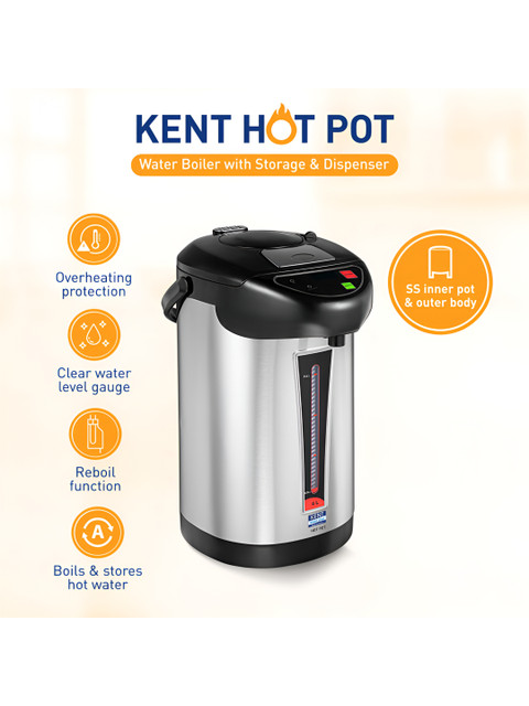 Kent Stainless Steel Electric Kettle With Water Dispenser 4L - Image 5