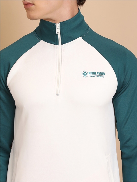 HIGHLANDER White High Neck Long Sleeves Pullover Sweatshirt - Image 2