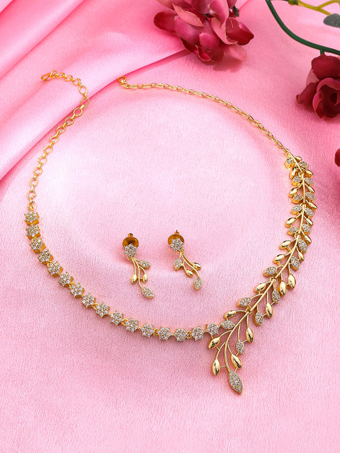 Yellow Chimes Gold-Plated Jewellery Set