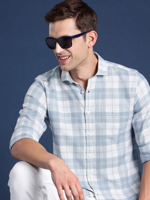 Mast & Harbour Men Standard Checked Pure Cotton Casual Shirt