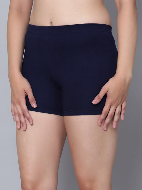 Aimly Women Pack Of 3 Skinny Fit Mid-Rise Stretchable Cycling Sports Shorts - Image 3