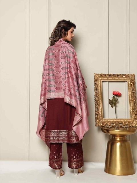KIDAR Ethnic Motifs Woven Design Unstitched Dress Material - Image 3