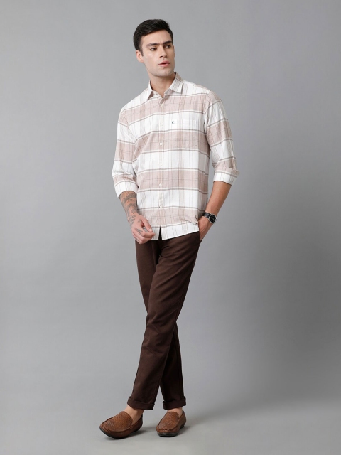 CAVALLO by Linen Club Tartan Checks Contemporary Slim Fit Comfortable Casual Shirt - Image 5