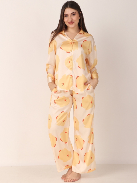 Masha Conversational Printed Satin Night suit - Image 6