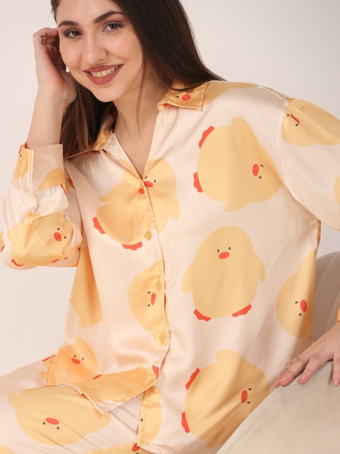 Masha Conversational Printed Satin Night suit - Image 2