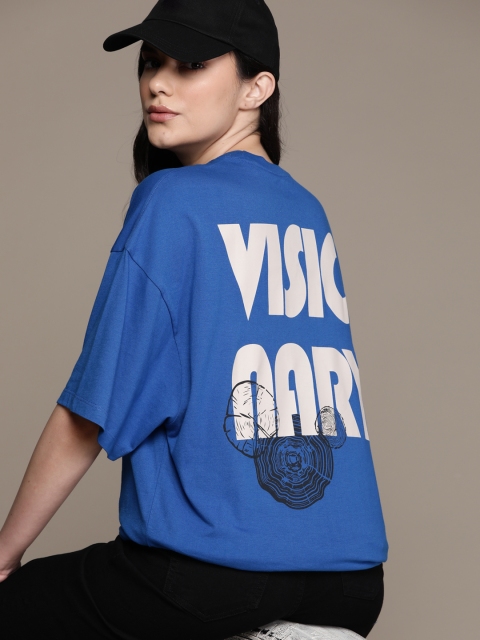 The Roadster Lifestyle Co. Printed Oversized Drop-Shoulder Longline T-shirt