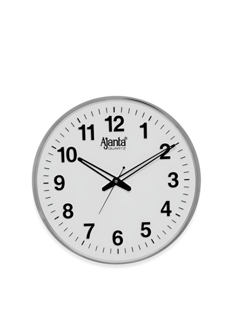 AJANTA White and Black Analog Fashion Wall Clock - Image 2