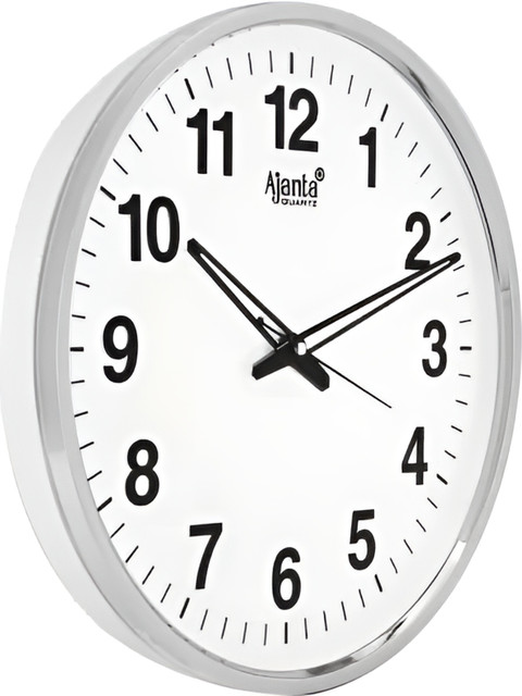 AJANTA White and Black Analog Fashion Wall Clock - Image 3