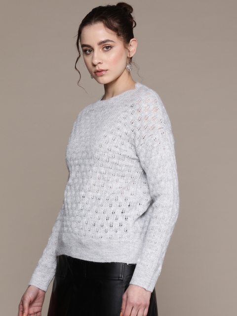 MANGO Women Self Design Pullover - Image 3
