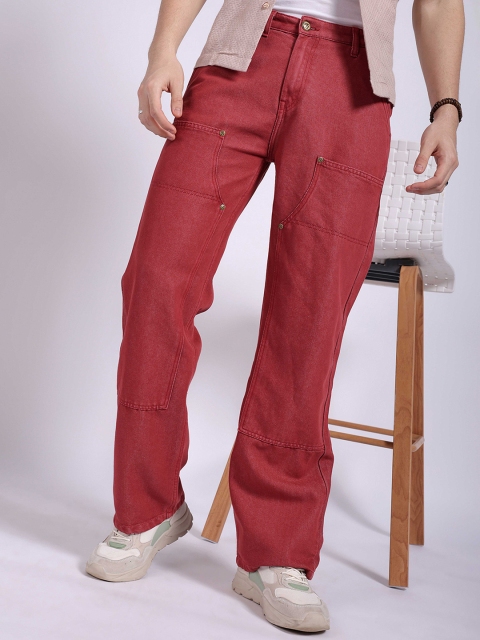 The Indian Garage Co Men Heavy Fade Mid Rise Baggy Relaxed Fit Jeans