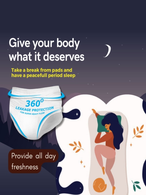 CareDone Women Pack of 9 Disposable Day and Overnight Leak Proof Period Panties - Small - Image 7