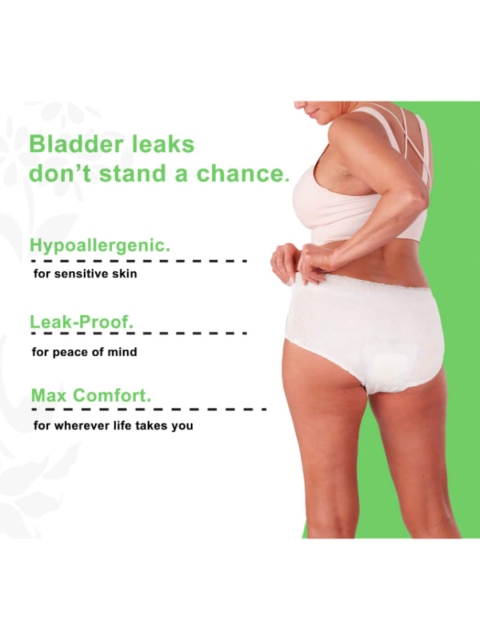 CareDone Women Pack of 9 Disposable Day and Overnight Leak Proof Period Panties - Small - Image 5