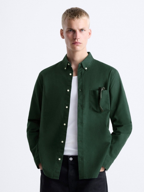 MISCHIEF MONKEY Button-Down Collar Cotton Casual Shirt