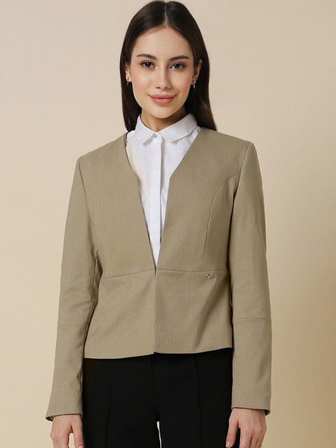 Allen Solly Woman Single-Breasted V-Neck Formal Blazer