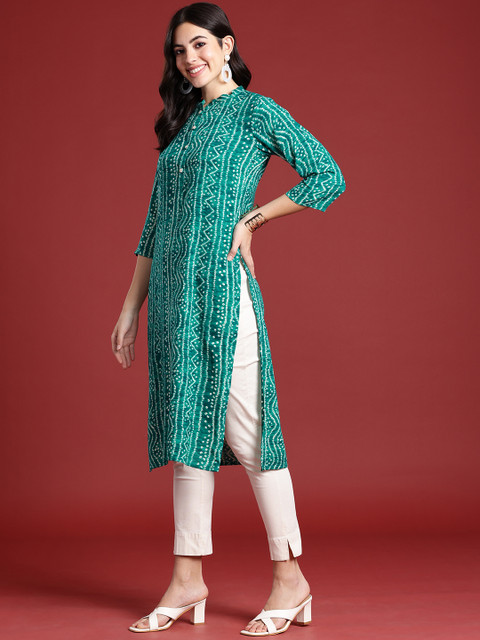 Anouk Bandhani Dyed Kurta - Image 4