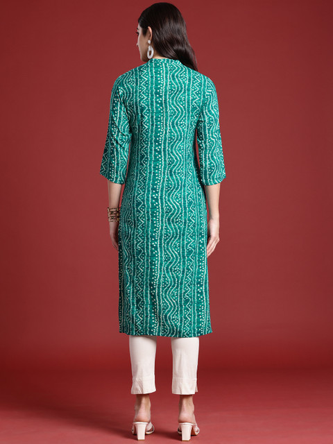 Anouk Bandhani Dyed Kurta - Image 5