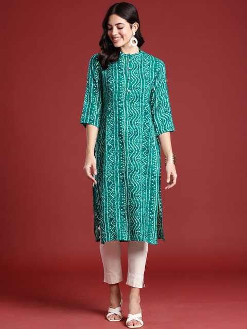 Anouk Bandhani Dyed Kurta - Image 3