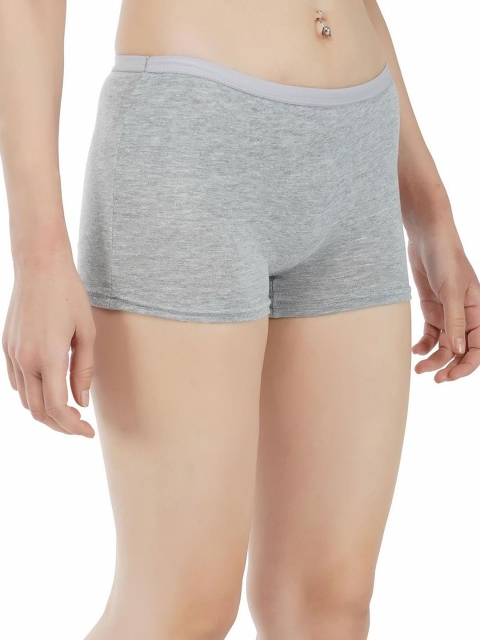 arLa APPAREL Pack Of 3 Boy Shorts (P3)_BoyShort-Black_Grey_Black - Image 2