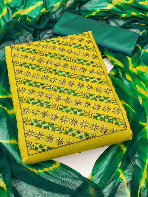 MANVAA Embroidered Unstitched Dress Material