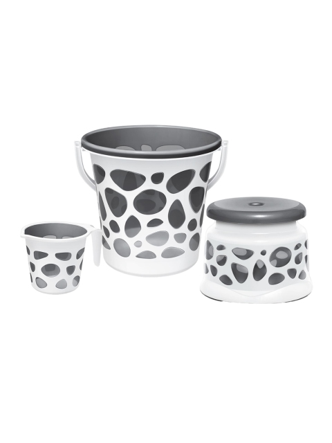 Milton Duplex Spa 3 Piece Set Grey 25 Litres Bucket with Mug & Stool - Image 2