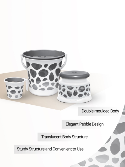 Milton Duplex Spa 3 Piece Set Grey 25 Litres Bucket with Mug & Stool - Image 6