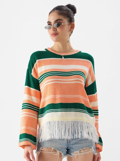 The Souled Store Striped Pullover Sweater