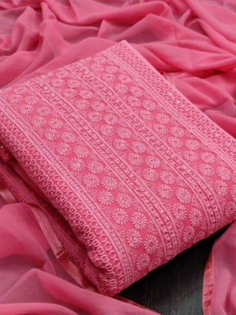 Panzora Ethnic Motifs Embroidered Sequinned Unstitched Dress Material