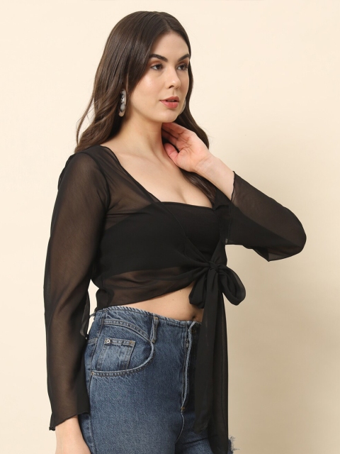 Trend Arrest Crop Tie-Up Shrug - Image 3