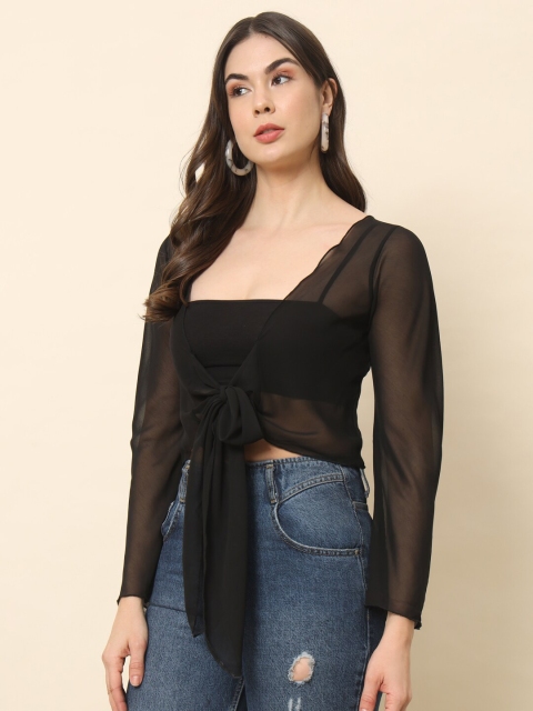Trend Arrest Crop Tie-Up Shrug - Image 4