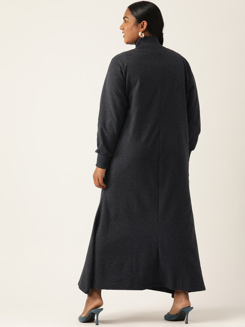 theRebelinme Plus Size Solid Bishop Sleeve Maxi Dress - Image 4