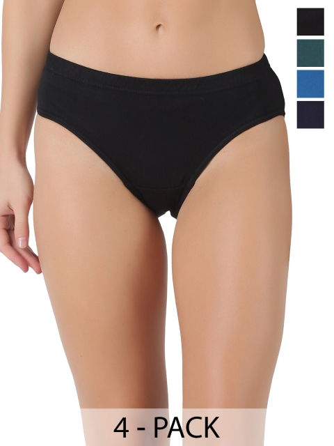 Dollar Lehar Super Combed Cotton Women Solid Hipster Panty - Pack of 5 - Assorted