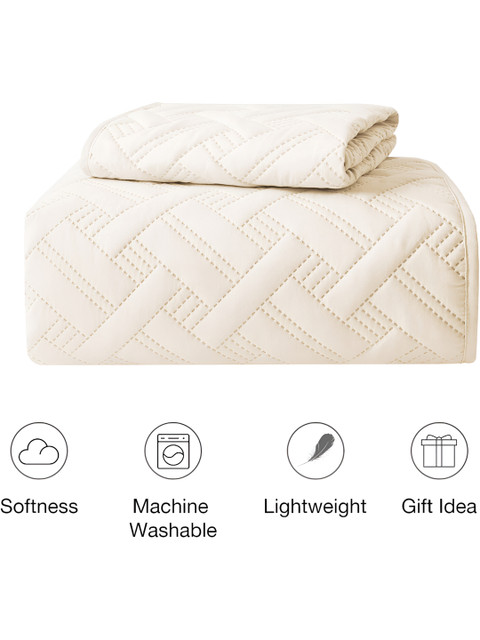 bsb home Cream Cotton Double King Superfine Bedding Set - Image 7