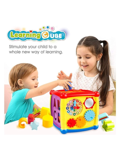 OPINA 5 in 1 Early Learning Shape Sorter Activity Fancy Cube with Music & Light - Image 5